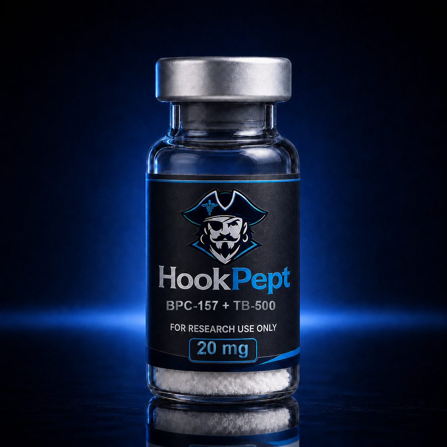 BPC-157 + TB-500 20 mg Blend — Vial mit gefriergetrocknetem Pulver
